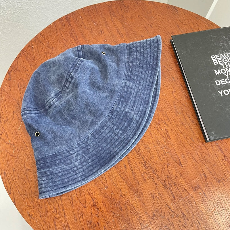 Unisex Wide Brim Washed Denim Denim Bucket Hat Womens Hip Hop Style  Fisherman Cap With Solid Color Perfect Gift For Women And Men AA230426 From  Dafu06, $16.28 | DHgate.Com